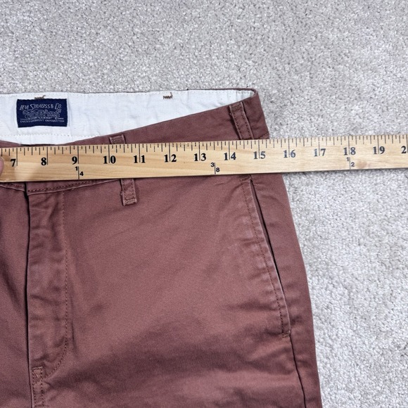 Levi Strauss & Co. Mens Chino Pants Straight Leg Pockets Size 30x32 Burgandy - Picture 9 of 10